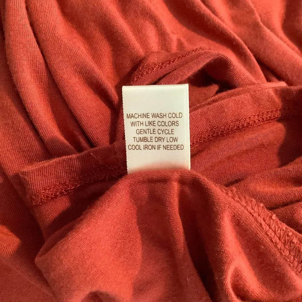 Liberty Love Burnt Orange Two Piece Dress Lace Cardigan Topper Small